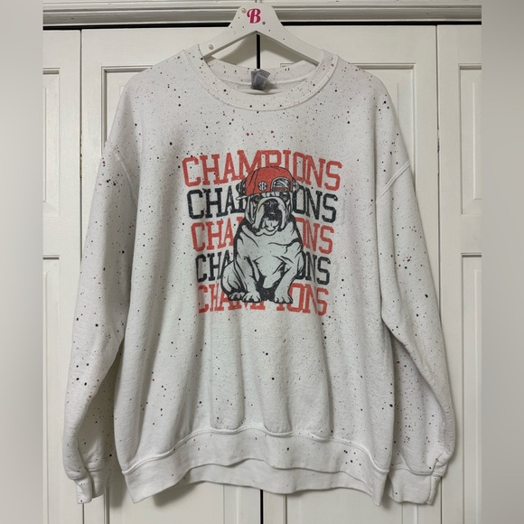 Gildan SEC Champions Georgia Bulldogs UGA Football Crewneck Sweatshirt Large - Picture 1 of 7